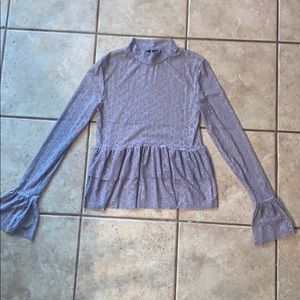 Missguided Sheer Long Sleeve Top